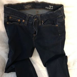 EUC J CREW TOOTHPICK JEANS